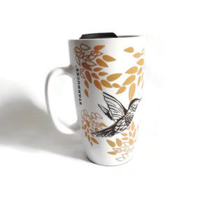 Starbucks Hummingbird Coffee Mug Travel Lid 16oz